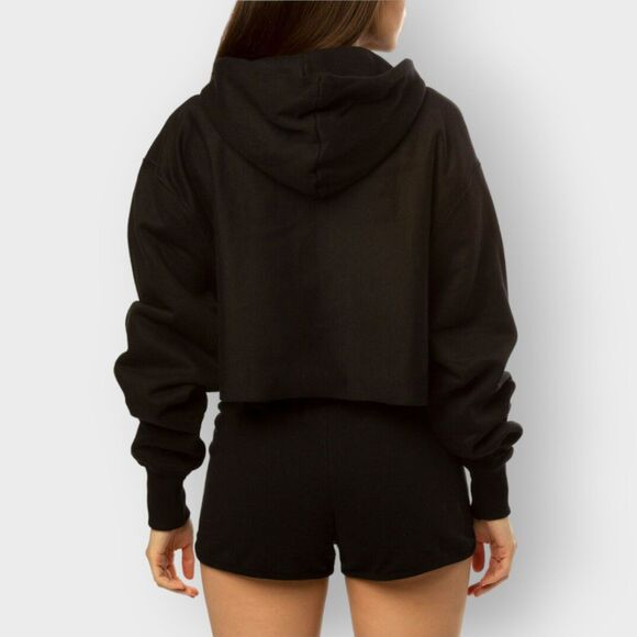 Champion C-Life Cropped Sweatshirt Reverse Weave Crew Graphic Script Spellout S - Picture 9 of 10